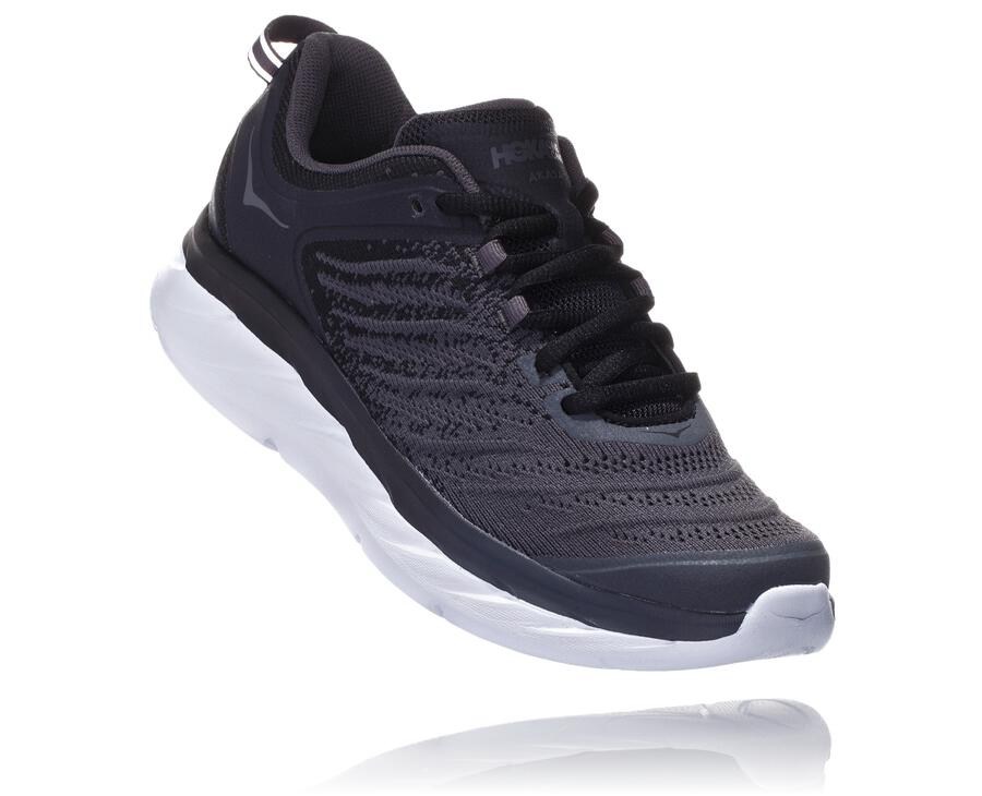 Tenis Hoka One One Hombre Negros/Blancos - Akasa - LDOC46732